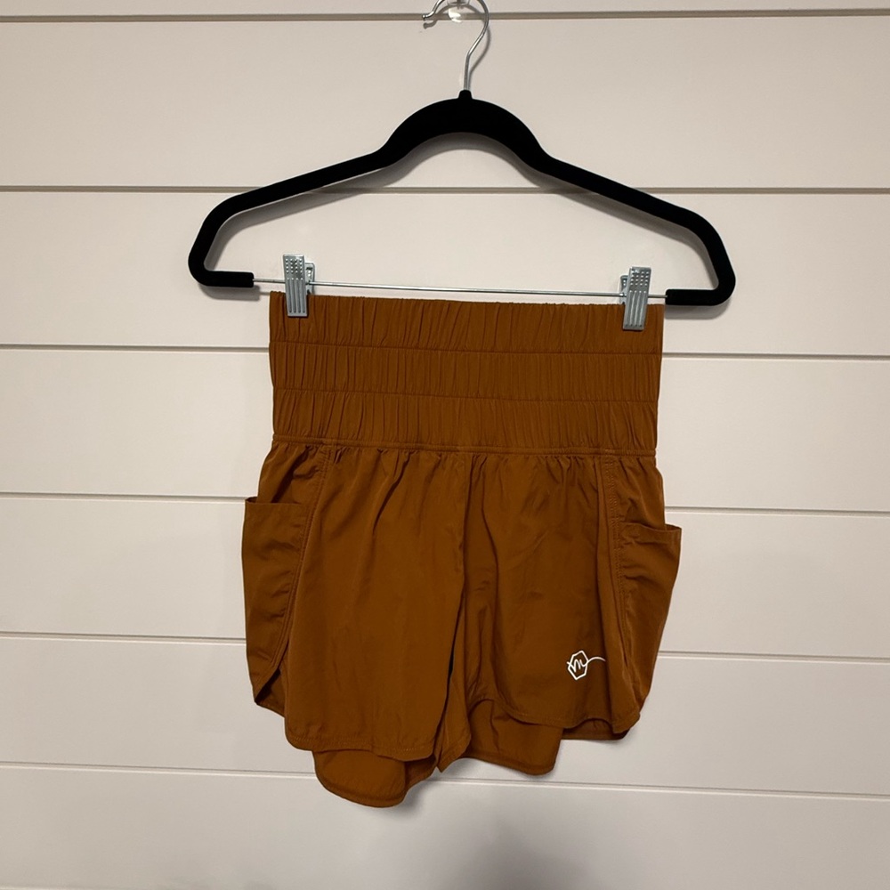 Maven Thread Trainer Shorts Burnt Orange Athletic Pockets Size S